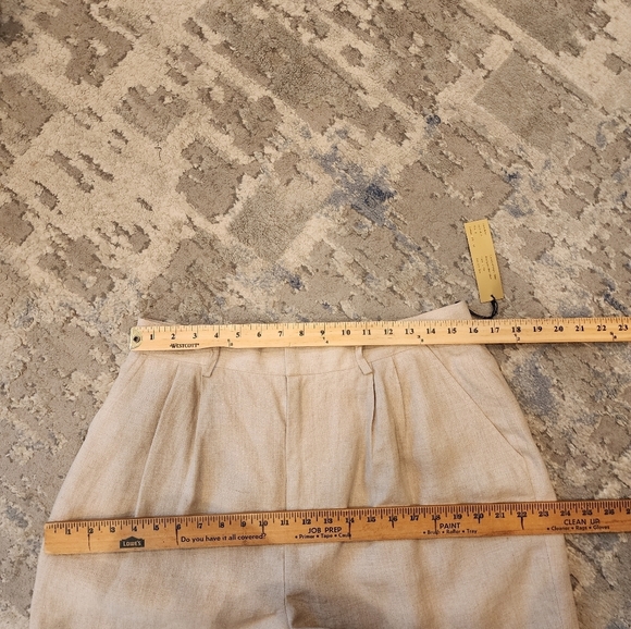 NWT Vintage Nordstrom Linen Beige highrise pleated lined shorts. Size 16 - Picture 8 of 16